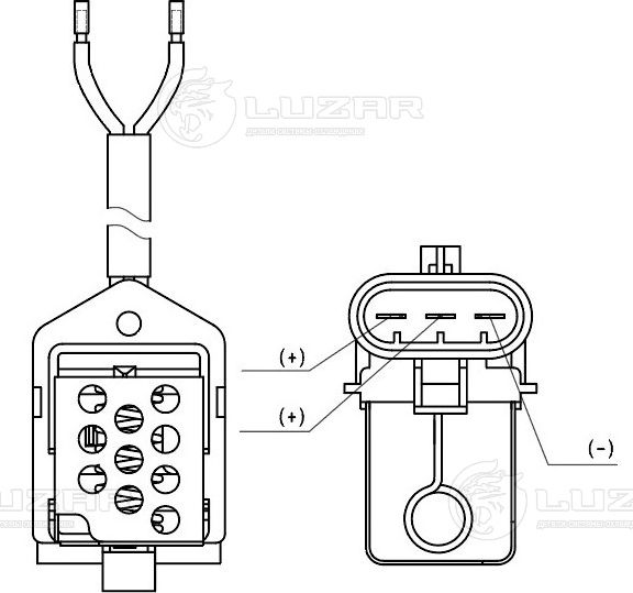 Резистор э/вент. охл. OPEL ASTRA H (04-)/ZAFIRA B (05-) (рем. комплект) (Luzar). Артикул LFR 2106