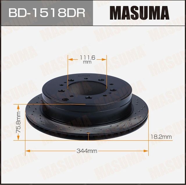 Тормозной диск Masuma. Артикул BD-1518DR