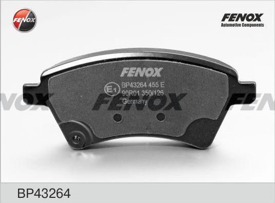 Тормозные колодки Fenox передние для Fiat Sedici 2006-2014. Артикул BP43264