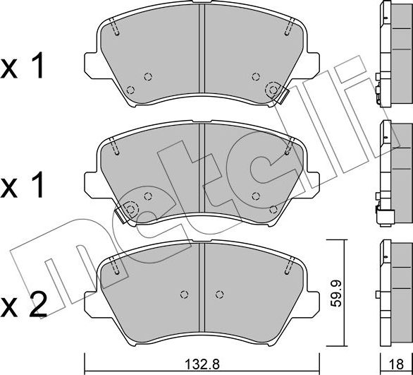Тормозные колодки Metelli. Артикул 22-0944-0