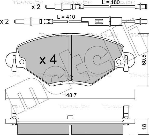 Тормозные колодки Metelli. Артикул 22-0331-0