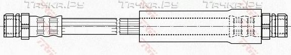 Тормозной шланг TRW задний правый/левый для Volkswagen XL1 2014-2015. Артикул PHA486