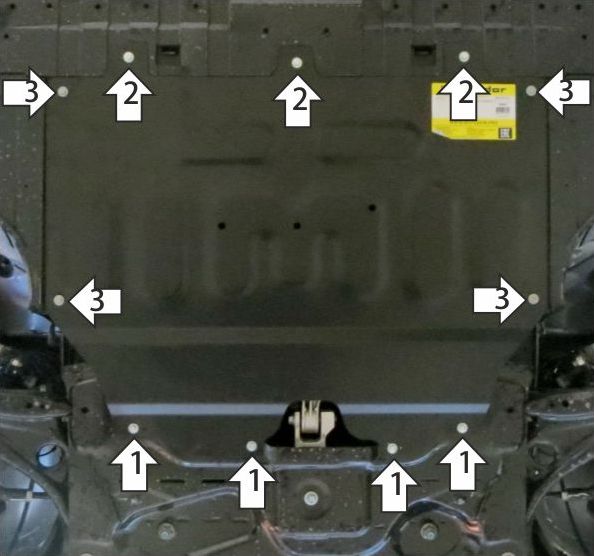 Защита Мотодор усиленная для картера и КПП Dongfeng Shine Max 2022-2026. Артикул 78602