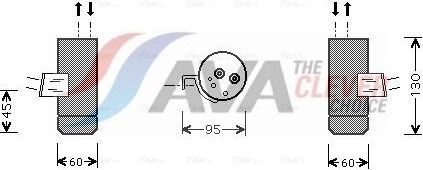 Осушитель кондиционера AVA (алюминий) для Mercedes-Benz A-Класс I (W168) 1997-2004. Артикул MSD292