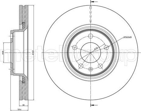 Тормозной диск Trusting передний для Audi A8 II (D3) 2002-2010. Артикул DF070