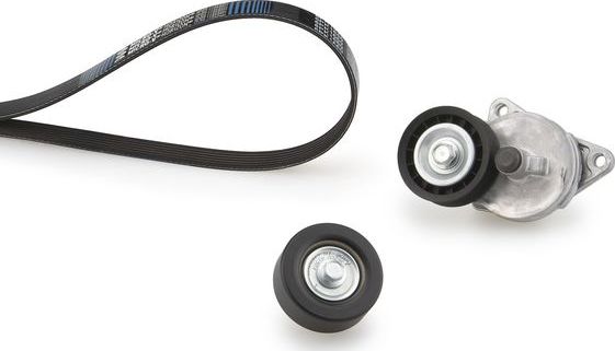 Приводной ремень поликлиновой с роликами (комплект) Gates Micro-V® Kit для Ford Focus I 2001-2005. Артикул K016PK2100