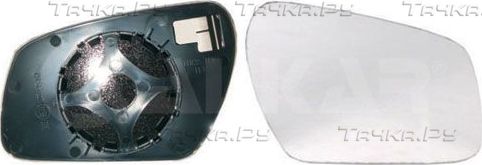 Зеркальное стекло бокового зеркала Alkar правое для Ford Fiesta V 2005-2008. Артикул 6402392