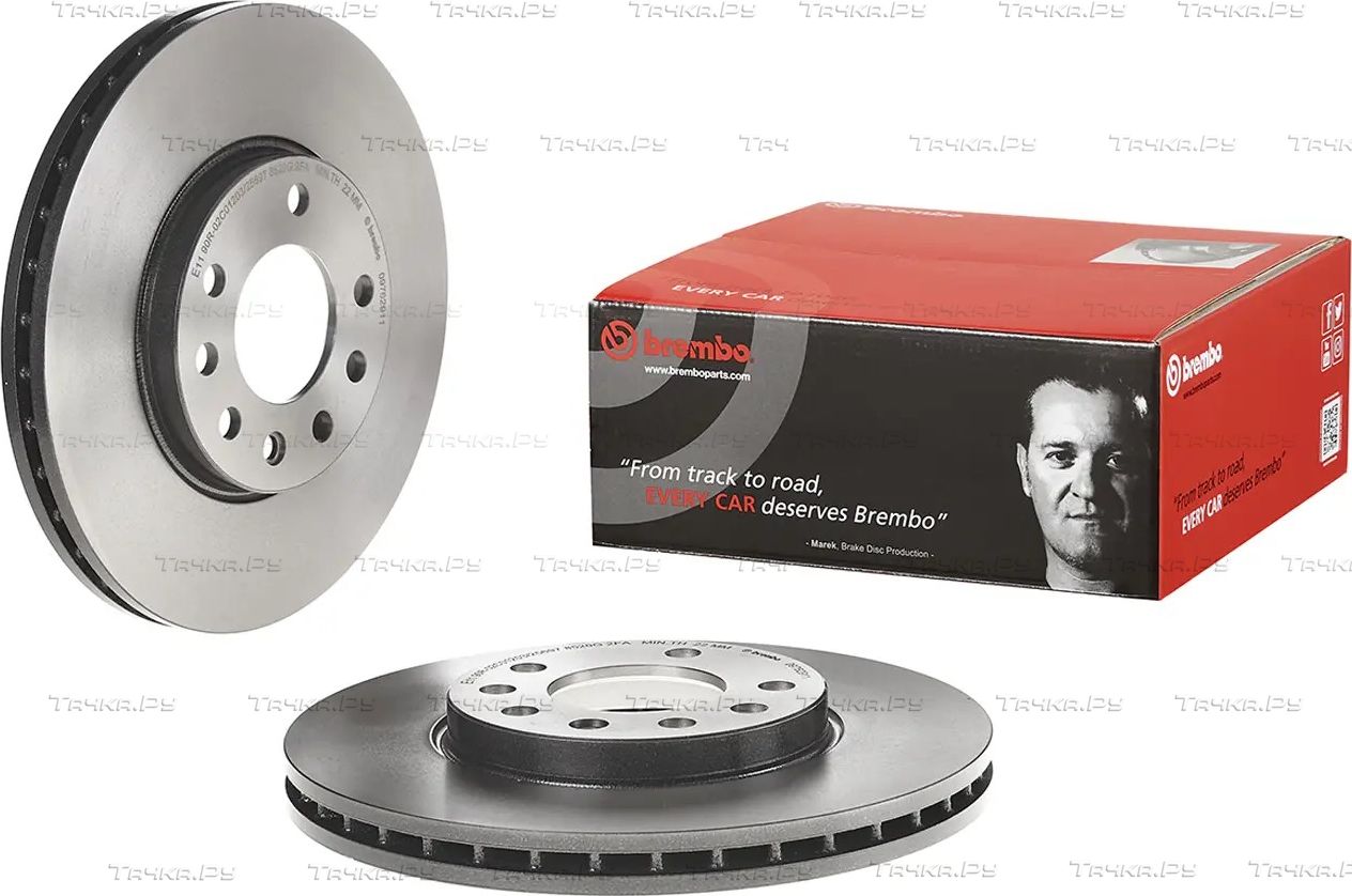 Тормозной диск Brembo UV Coated передний для Opel Zafira A 1999-2005. Артикул 09.7629.11