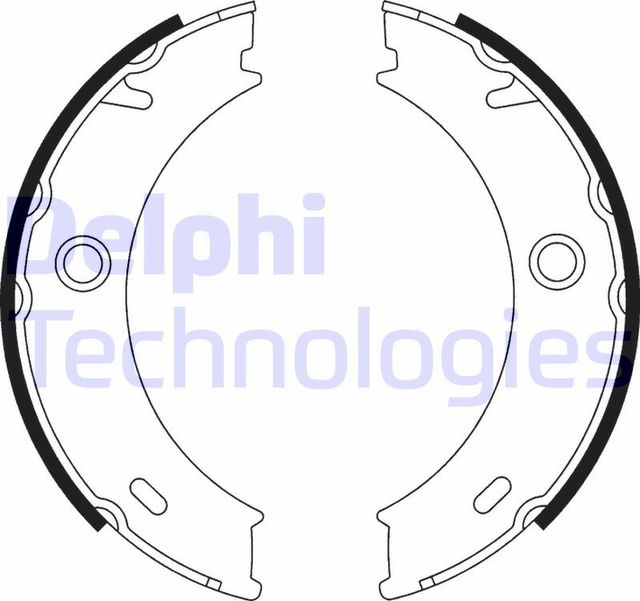Тормозные колодки (стояночная тормозная система) Delphi задние для Volkswagen LT II 1996-2006. Артикул LS1917