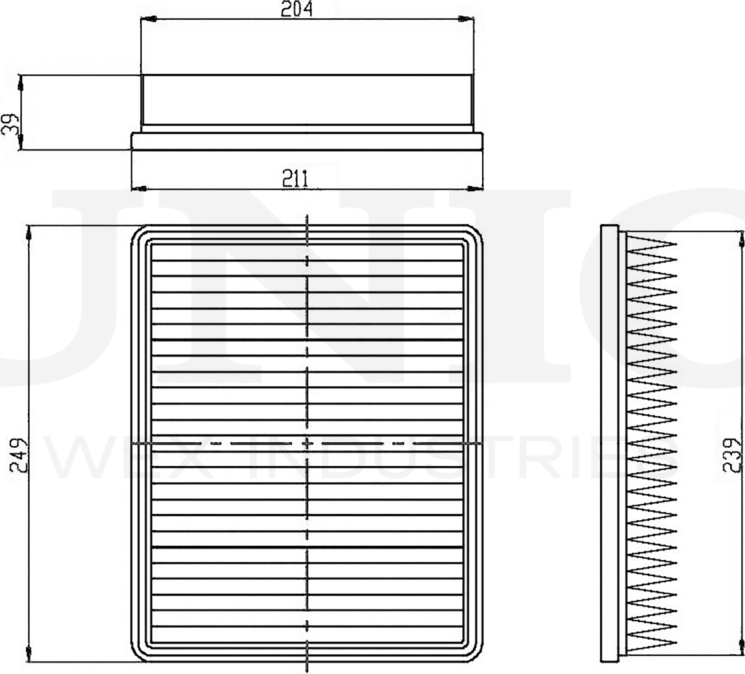 Фильтр воздушный (Unio). Артикул FLT-10049