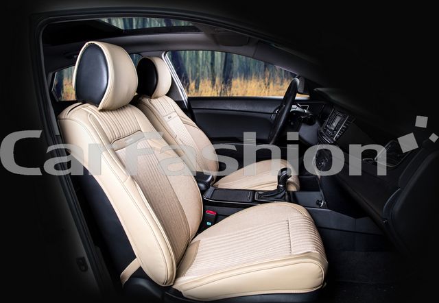 Накидки универсальные CarFashion Arcenal на передние сидения авто, цвет Бежевый/Бежевый. Артикул 21459