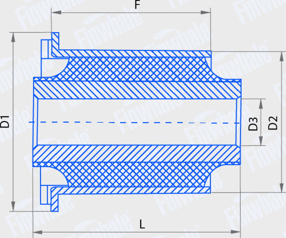 Сайлентблок переднего рычага подвески Finwhale. Артикул SB805