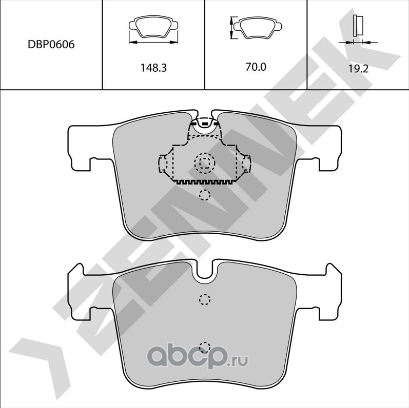 Колодки тормозные передние BMW 1, F20, 3 F30 11-18, X3 F25 10-17 (Zennek). Артикул DBP0606