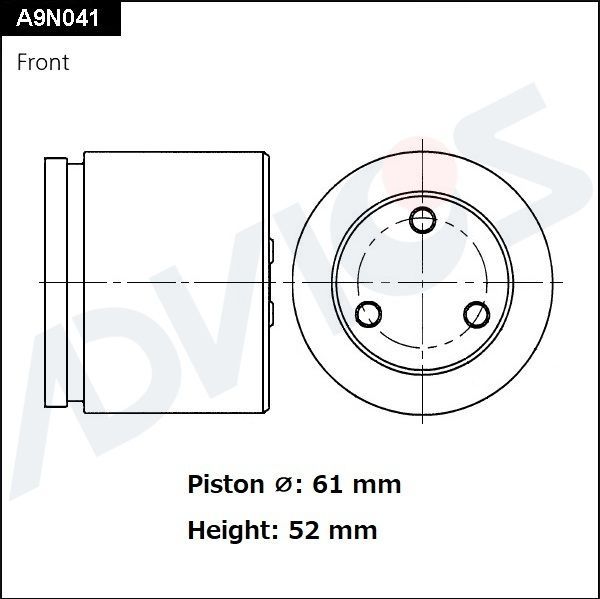 Поршень тормозного суппорта Advics для Hyundai Kona I 2018-2026. Артикул A9N041