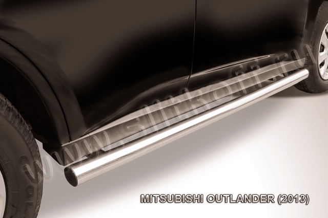 Пороги Slitkoff труба d57 для Mitsubishi Outlander III 2013-2014. Артикул MOUT13-007