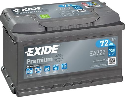 Аккумулятор Exide Premium *** для Suzuki Wagon R+ II 2003-2008. Артикул EA722