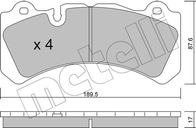Тормозные колодки Metelli. Артикул 22-1328-0