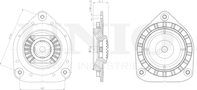 Опора амортизационной стойки (Unio). Артикул RMP-13143