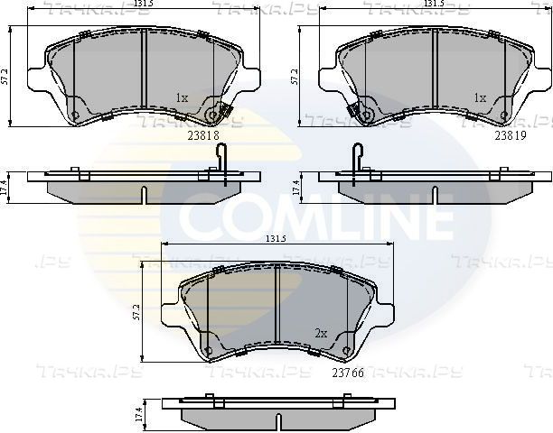 Тормозные колодки Comline Comline передние для Toyota Corolla E110 1997-2000. Артикул CBP31154