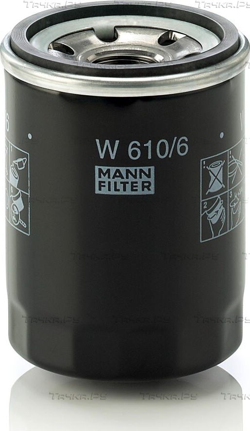 Масляный фильтр Mann-Filter для Honda Jazz II 2011-2014. Артикул W 610/6