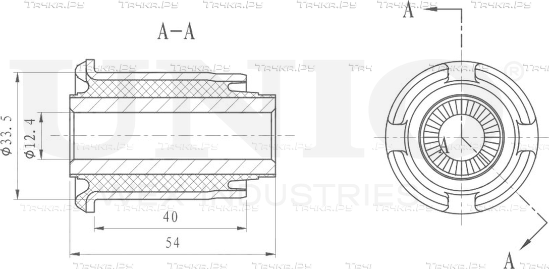 Сайлентблок поворотного кулака (Unio). Артикул RMP-20557
