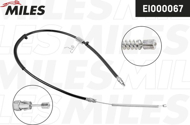 Трос ручника (тросик ручного тормоза) Miles. Артикул EI000067