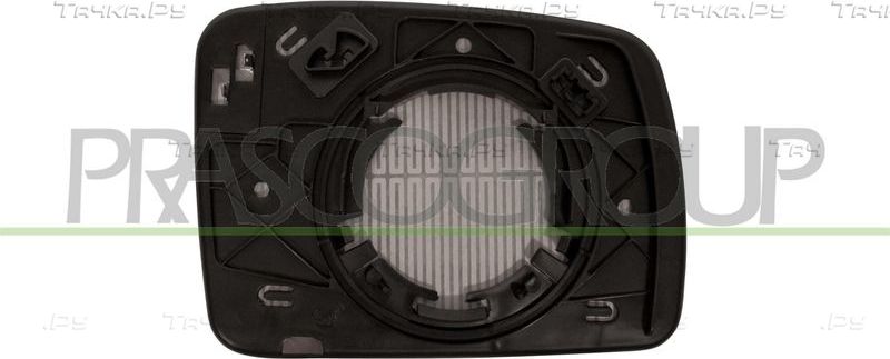 Зеркальное стекло бокового зеркала Prasco левое для Land Rover Freelander II 2008-2012. Артикул LR8007504