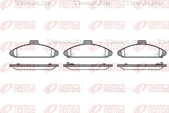 Тормозные колодки Remsa передние для Toyota Corolla E110 2000-2002. Артикул 0404.02