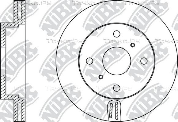 Тормозной диск NiBK передний для Toyota Corolla E100 1992-1997. Артикул RN1250