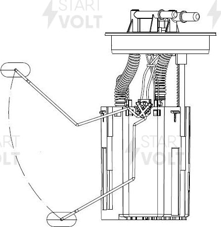 Бензонасос (топливный насос) StartVOLT для Chery M11 (A3) 2009-2014. Артикул SFM 2490