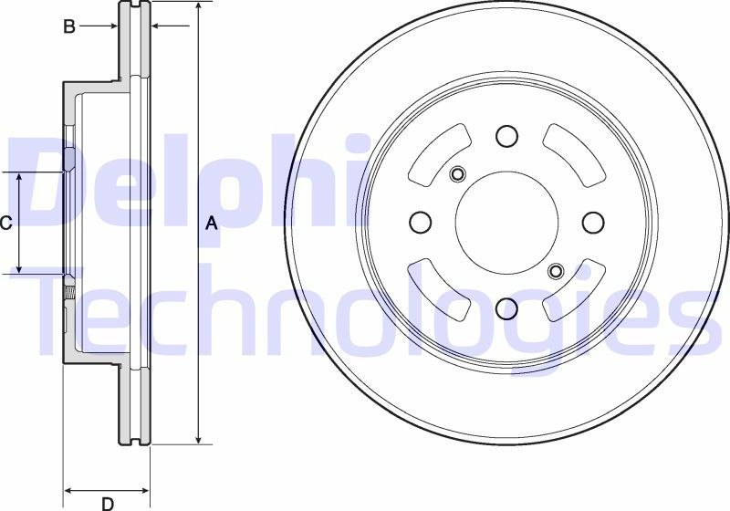 Тормозной диск Delphi. Артикул BG3941