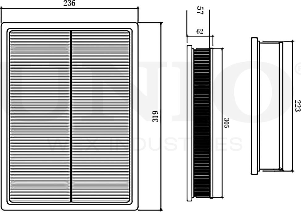 Фильтр воздушный (Unio). Артикул FLT-10207