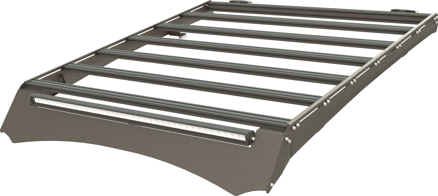 Экспедиционный багажник STC для Volkswagen Amarok I 2010-2026 с балкой дальнего и заднего света. Артикул STC-VAM/10-TR-L1L2