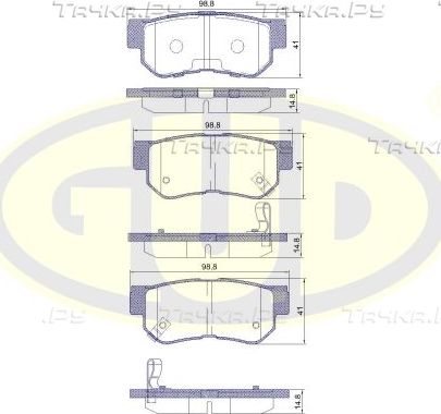 Тормозные колодки G.U.D.. Артикул GBP880157