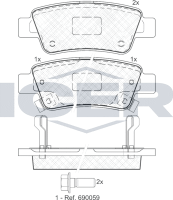 Тормозные колодки Icer. Артикул 181888