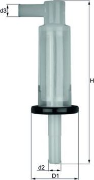 Топливный фильтр Mahle-Knecht. Артикул KL 33 OF