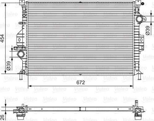 Радиатор охлаждения двигателя Valeo (алюминий) для Volvo V40 Cross Country I 2012-2019. Артикул 701536