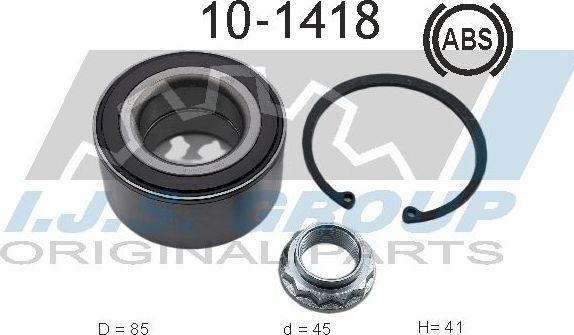 Ступичный подшипник (комплект) IJS Group. Артикул 10-1418