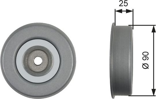 Натяжной ролик (натяжитель) приводного поликлинового ремня Gates DriveAlign®. Артикул T39245