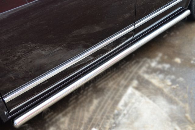 Защита порогов RusStal труба d63 (вариант 3) (правый) для Volkswagen Transporter T5 2009-2015. Артикул VTKT-0013983