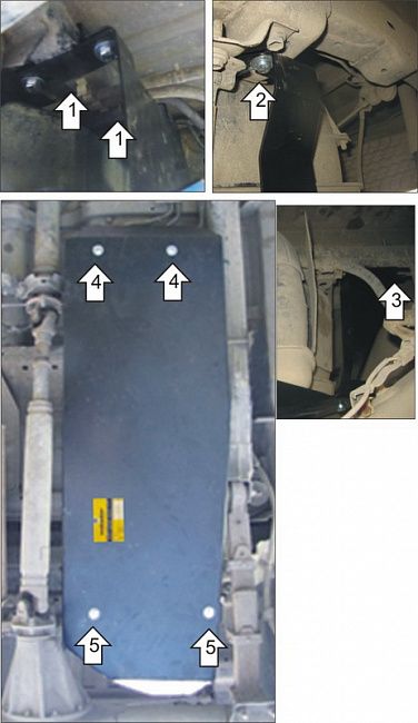 Защита Мотодор для бензобака Toyota Fortuner I 2006-2015. Артикул 12513