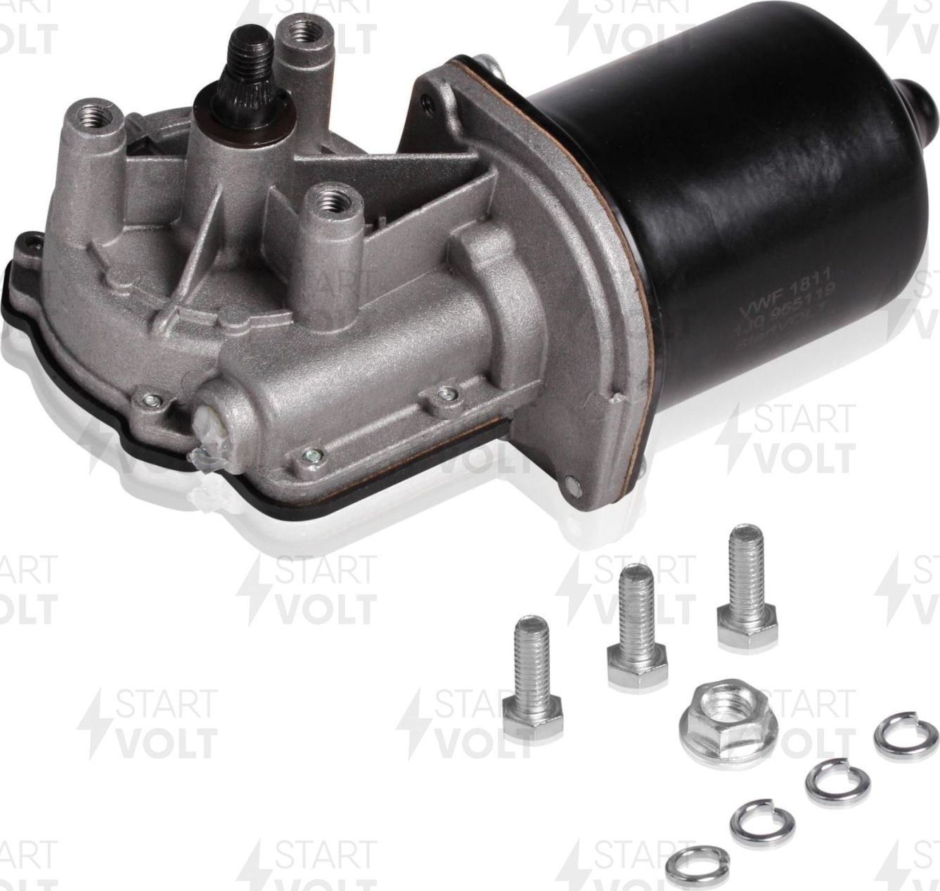 Мотор стеклоочистителя (моторчик дворников) StartVOLT передний для Audi S3 I (8L) 1999-2003. Артикул VWF 1811