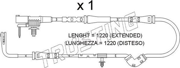 Датчик износа тормозных колодок  Trusting. Артикул SU.386