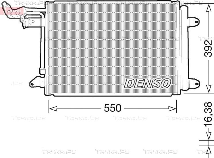 Радиатор кондиционера (конденсатор) Denso для Volkswagen Golf IV 2000-2006. Артикул DCN32032