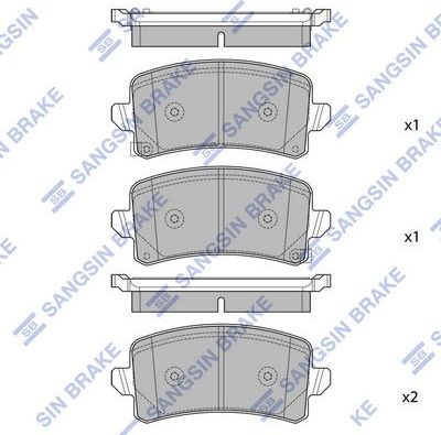 Тормозные колодки Sangsin Hi-Q. Артикул SP2692
