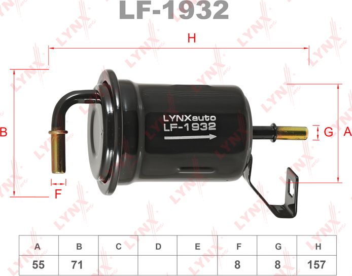 Топливный фильтр LYNXauto. Артикул LF-1932