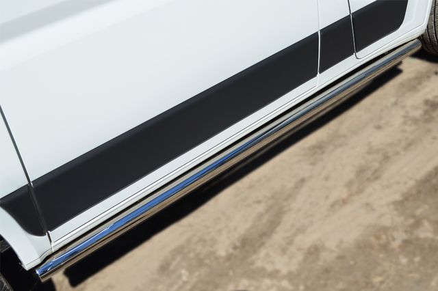 Защита порогов RusStal труба d63 (вариант 3) для Peugeot Boxer L1H1 2012-2026. Артикул PBT-001656