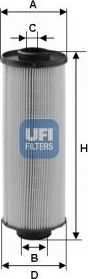 Топливный фильтр UFI. Артикул 26.004.00
