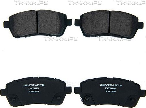 Тормозные колодки Zentparts. Артикул Z07615
