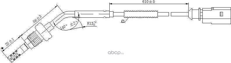 Датчик температуры выхлопных газов AUDI A3 (2006>) TT (1999>) SKODA OCTAVIA (97-11>) SUPERB(2008>) V (Magtechnic). Артикул mag0059og